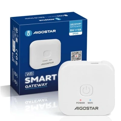 Afbeelding van Aigostar Smart Gateway Controlecentrum voor slimme lampen van Aigostar. Bridge systeem het op afstand bedienen Bluetooth Mesh apparaten, bedient tot 50 apparaten