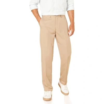 Afbeelding van Amazon Essentials Klassieke pasvorm voor heren, uitbreidbare taille, platte voorkant, kaki bruin, 38W/28L
