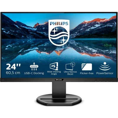 Afbeelding van Monitor Philips 243B9/00 24&quot; 23,8&quot; LED IPS Flicker free 50 60 Hz 75