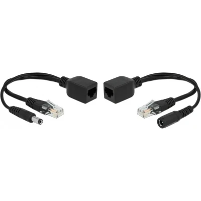 Afbeelding van Delock Passieve PoE Adapter Set RJ45 DC 5.5 x 2.5 mm