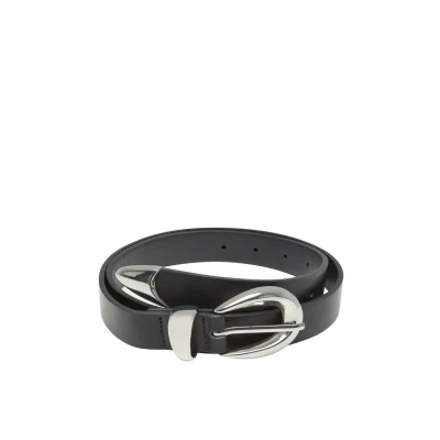 Afbeelding van Urban Classics Dames TB7211 Chunky Buckle Loop Synthetisch Lederen Riem, zwart/zilver, S/M, S/M