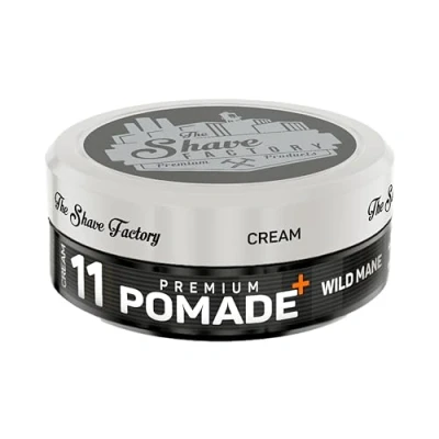 Afbeelding van The Shave Factory Premium Pomade Professionele Haarstyling voor Mannen met Langdurige Hold, Glans en Controle Barbers, Kapperskwaliteit 150ML (11 Wild Mane)