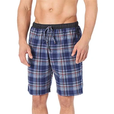 Afbeelding van Timone TI TI30 114 PP Heren Pajamabroek kort Pyjamashorts met zakken elastische tailleband koord 100% Katoen Geruit 5 (9633401) S