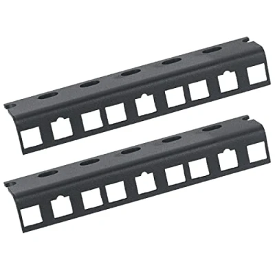 Afbeelding van HMF 66803 02 rackrail voor serverkast, 2 stuks, 10 inch, 3 HE, zwart