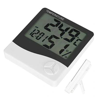 Afbeelding van Temperatuurmeter, thermometer kan aan de muur worden gemonteerd of voor binnen staan