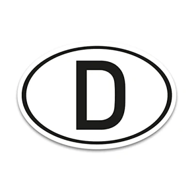 Afbeelding van D Magneet kentekenplaat Duitsland zwart en wit 17,5 x 11,5 cm DIN gestandaardiseerd personenauto vrachtwagen camper auto verplicht buiten de EU kfz713