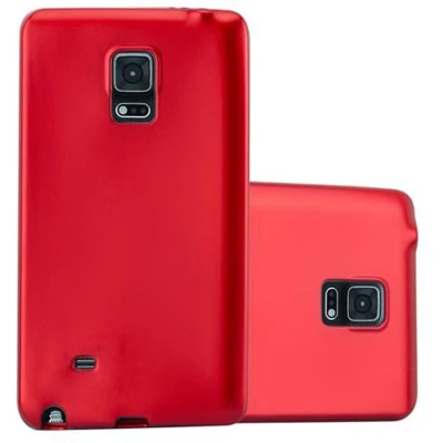 Afbeelding van Cadorabo Hoesje geschikt voor Samsung Galaxy NOTE EDGE in METALLIC ROOD Beschermhoes gemaakt van flexibel TPU silicone Case Cover
