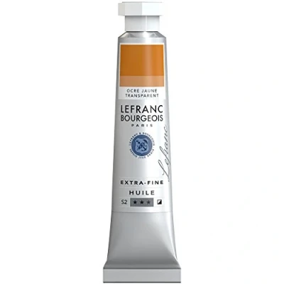 Afbeelding van Lefranc Bourgeois 405000 Extra fijne olieverf met hoogwaardige kunstenaarspigmenten, lichtecht, verouderingsbestendig 20ml Tube, Transparent Yellow Ochre