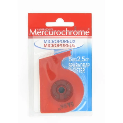 Afbeelding van Mercurochrome Pleisters Microporeus 5mx2,5cm
