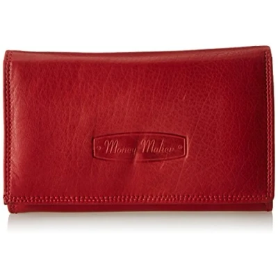Afbeelding van Money Maker Leren damesportemonnee, lang, verschillende kleuren, rood, Eén maat, Klassiek
