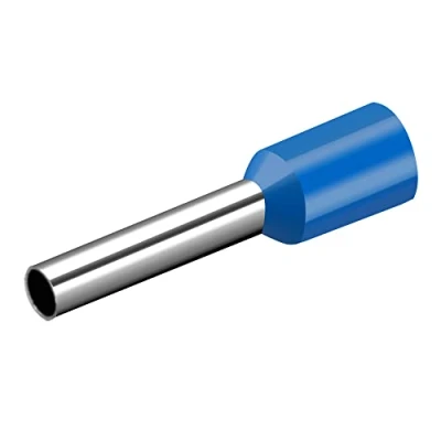 Afbeelding van Heschen Cord End terminal E2512 AWG 14/2,5 mm², koperdraad krimpconnector, geïsoleerd vinyl, blauw, 1000 stuks