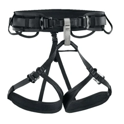 Afbeelding van De Petzl Aspic is een geheel zwarte zitgordel