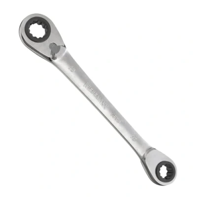 Afbeelding van Multi 4 in 1 dubbele ringratel sleutel met 8, 10, 12, 13mm 72 tanden van WIESEMANN 1893 I Steekring ratelsleutel 81062
