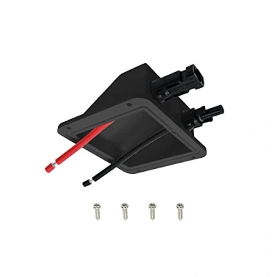 Afbeelding van Sayhome Dakdoorvoer, ABS dubbele zonne kabelinvoer, behuizing met 10 AWG, voor camper, boot, caravan, marine, zwart
