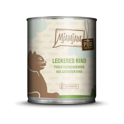 Afbeelding van 6x800g MjAMjAM puur vlees heerlijk rund kattenvoer nat