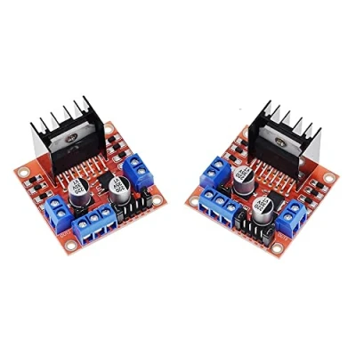 Afbeelding van iHaospace 2 stuks L298N Dual H Bridge DC Motor Driver Stepper Controller Module voor Arduino Drive Board