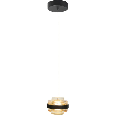 Afbeelding van Highlight HanglampDynasty zwart met amber glas H5502.28