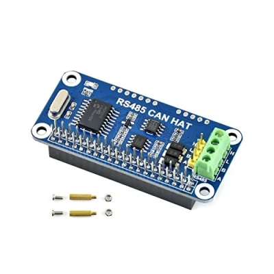 Afbeelding van RS485 CAN HAT voor Raspberry Pi 4B/3B+/3B/2B/B+/A+/Zero W/Zero WH, maakt communicatie op afstand mogelijk via RS485/CAN functie, Onboard Controller MCP2515 SPI interface, transceiver