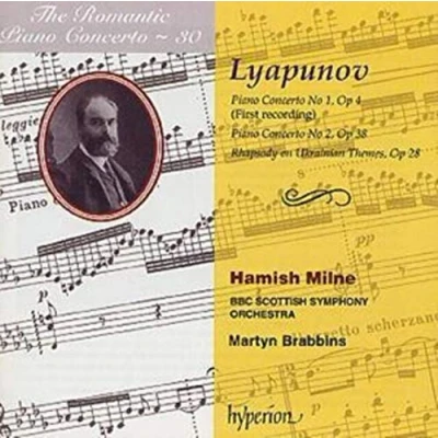 Afbeelding van Hamish Milne, BBC Scottish Symphony Orchestra, Martyn Brabbins Lyapunov: Romantic Piano Concerto 30 (CD)