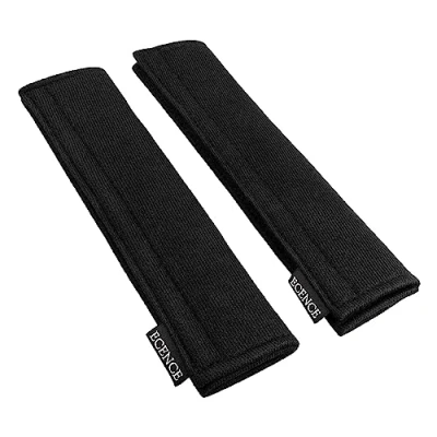 Afbeelding van ECENCE Gordelbekleding 2x Bekleding voor autogordel Schouderbekleding Gordelbeschermer Gordelkussen Auto Multifunctioneel autogordels personenauto vrachtwagen Reistassen Zwart