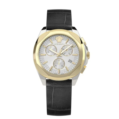 Afbeelding van Versace Watches Chronograaf black/goldcoloured, Dames, Maat: One Size, Black/gold coloured