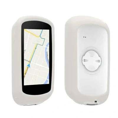 Afbeelding van kwmobile hoes compatibel met Garmin Edge Explore 2 Siliconen beschermhoes voor fietsnavigatie wit