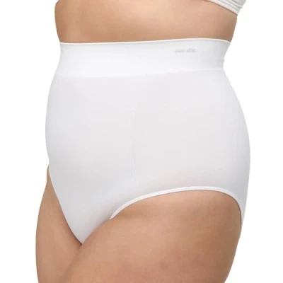 Afbeelding van Nur Die Mooi gevormde maxi slip met shaping effect vormt buik, taille en billen, tailleslip, comfortabele tailleband, hoge taille, ondergoed, onderbroeken voor dames, wit, 40/42