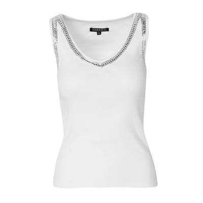 Afbeelding van KOROSHI Top zilver / wit