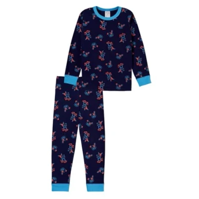 Afbeelding van Schiesser BOYS World Pyjama voor kinderen, Maat: 92, Dunkelblau