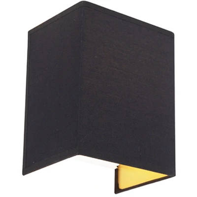Afbeelding van QAZQA Moderne wandlamp zwart en goud Vete