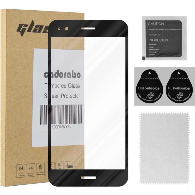 Afbeelding van Cadorabo Screenprotector geschikt voor Huawei Y6 PRO 2017 Volledig scherm pantserfolie Beschermfolie in TRANSPARANT met ZWART Gehard (Tempered) display beschermglas 9H hardheid 3D Touch