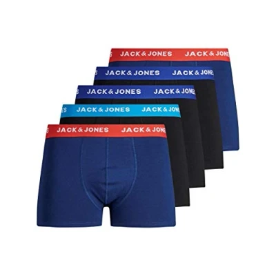 Afbeelding van Jack &amp; Jones Boxershorts voor heren, per 5 stuks verpakt, surftheweb zonder waszak, M
