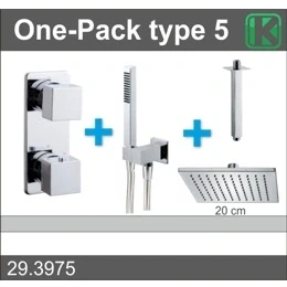Afbeelding van Xellanz one pack inbouwthermostaatset type 5 CHR (20cm)