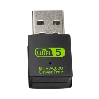 Afbeelding van Bluetooth dongle, WLAN USB stick 600 Mbps adapter pc dual band 2,4 GHz / 5 draadloze wifi netwerkkaart