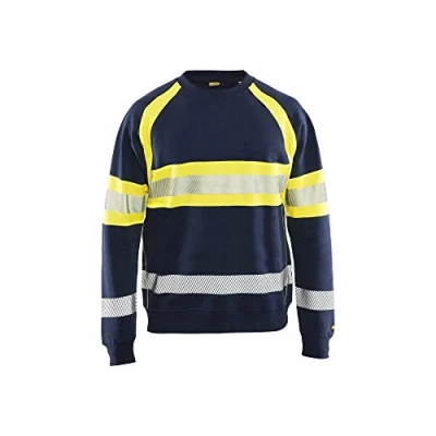 Afbeelding van Blaklader Sweatshirt Hi vis Klasse 1 Bla Klader 3359 MARINEBLAUW/GEEL MT S