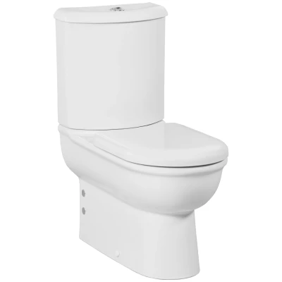 Afbeelding van Toiletpot Staand BWS Selin Met Bidet Onder En Muur Aansluiting Wit