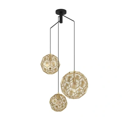Afbeelding van Stars of Light Gouden hanglamp Skoura vide 3 lichts 39758