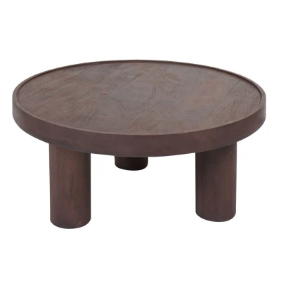 Afbeelding van Salontafel Tias ø70 cm Espresso Mangohout