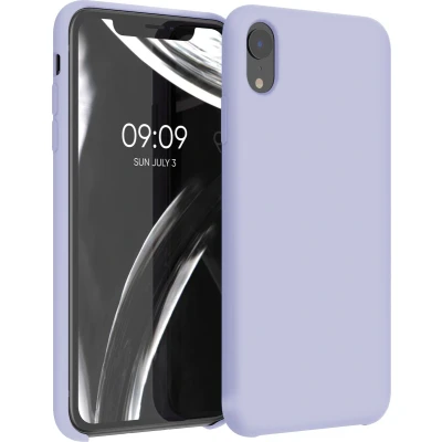 Afbeelding van kwmobile telefoonhoesje geschikt voor Apple iPhone XR Hoesje met siliconen coating Smartphone case in pastel lavendel
