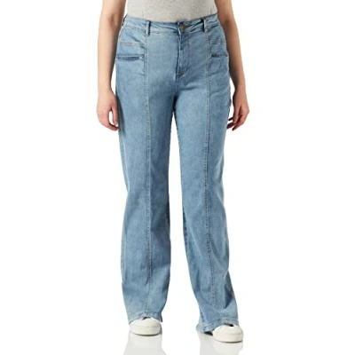 Afbeelding van Urban Classics Straight leg jeans, Dames, Maat: 26x28, Tintedlightbluewashed