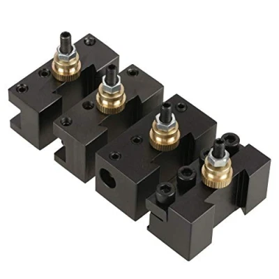 Afbeelding van Mini Metalen draaibank Snelle verandering draaiende Facing gereedschapshouder, Quick Change Tool Post Set 4 stks