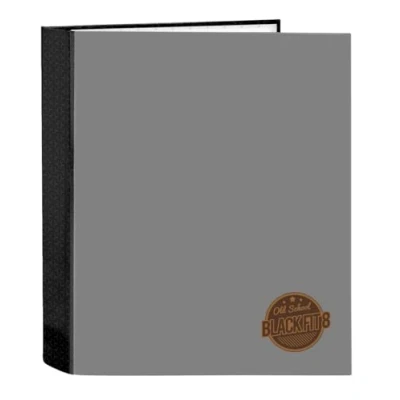 Afbeelding van Ringmap BlackFit8 Old school Zwart Grijs A4 27 x 33 6 cm
