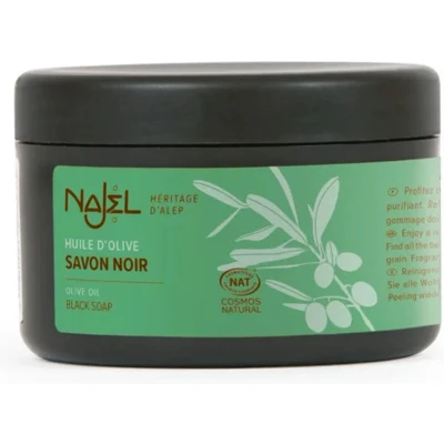 Afbeelding van Najel Aleppo Zwarte zeep olijfolie 180gram