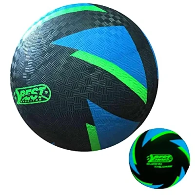 Afbeelding van Best Sporting blote voetbal glow in the dark, bal licht op het donker, kleur: zwart blauw, maat 5