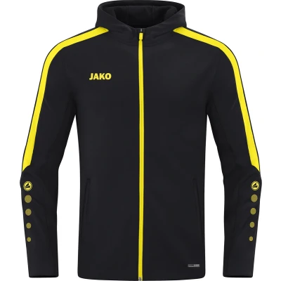 Afbeelding van Jas met kap Power Zwart/citroen / M