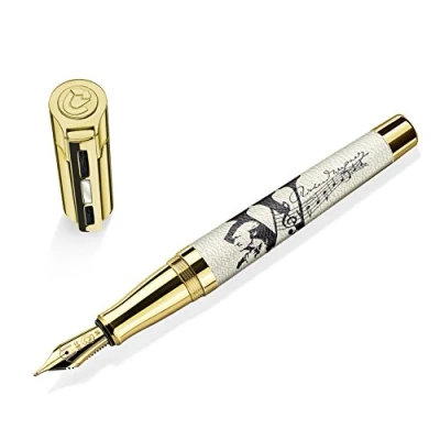 Afbeelding van J.S. Staedtler Richard Wagner vulpen, verguld, handgeslepen 18 kt. gouden penpunt, M, 9PT1RWM