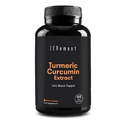 Afbeelding van Kurkuma extract 4600 mg met zwarte peper, 120 Capsules Krachtige antioxidant voor de gezonde toestand van gewrichten 100% natuurlijk Zenement