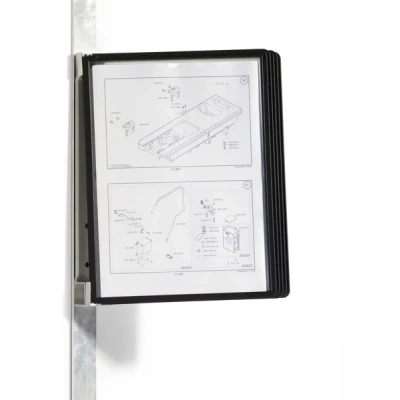 Afbeelding van Durable 591401 Magnetische Wandhouder inclusief 5 displaypanelen (Vario magneet Wand 5, met A4) zwart