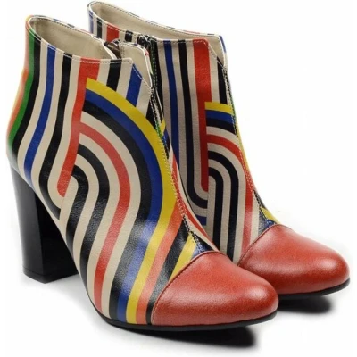 Afbeelding van GOBY Pattern Boots Sneakers Laarzen Hoge kwaliteit Handmade Maat 36