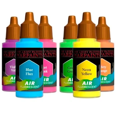 Afbeelding van The Army Painter, Air Triads Fluorescents Airbrush Ready Paint met 6 x 18 ml voorverdunde acrylverven voor verfspuit Verfspuitverven D&amp;D en Warhammer miniaturen